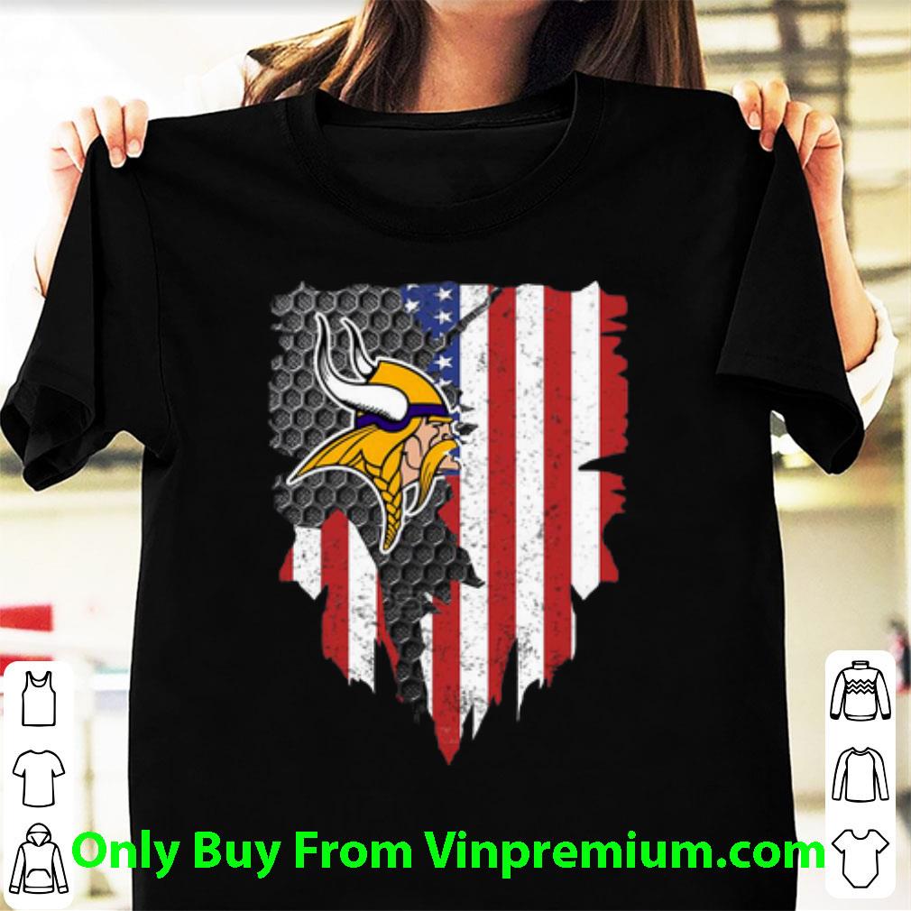 Awesome Minnesota Vikings American Flag shirt
