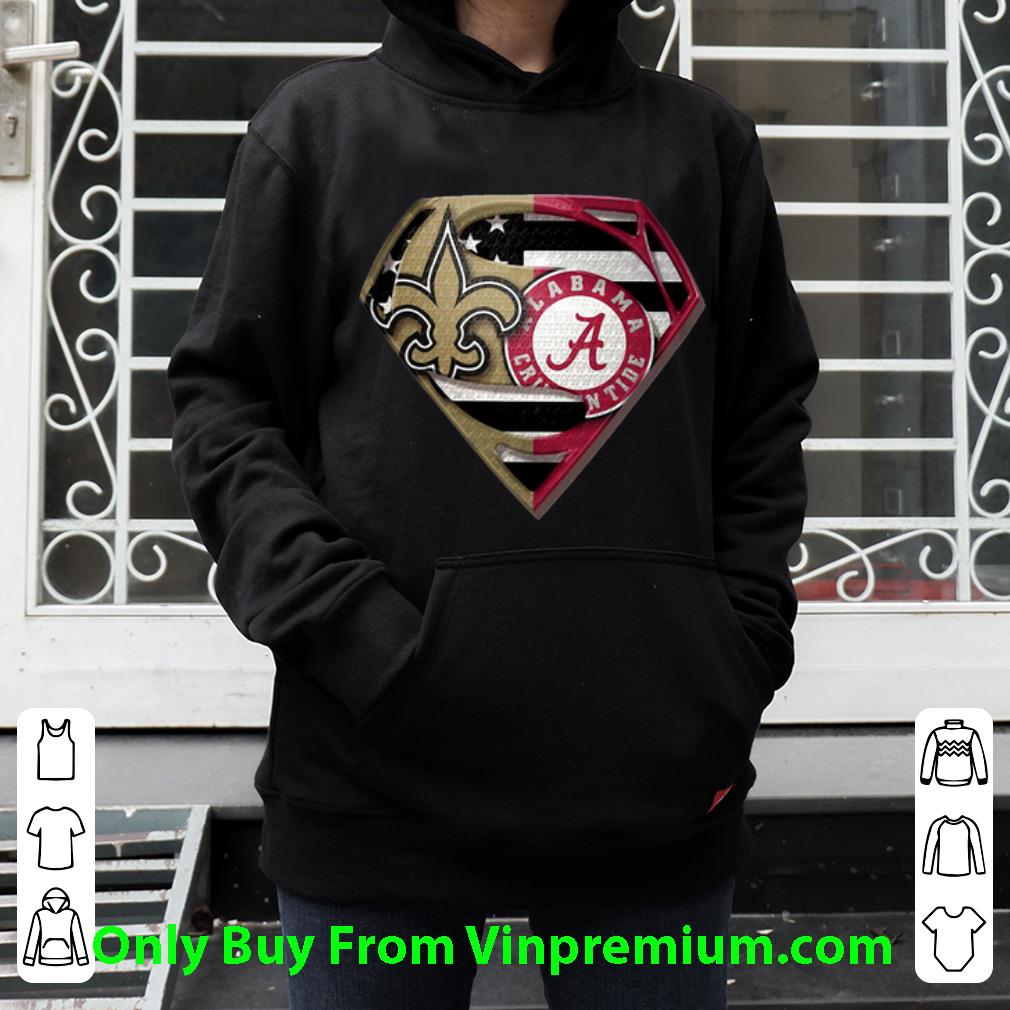 306b5637 original superman orleans saints and alabama crimson shirt 4 - Original Superman Orleans Saints And Alabama Crimson shirt