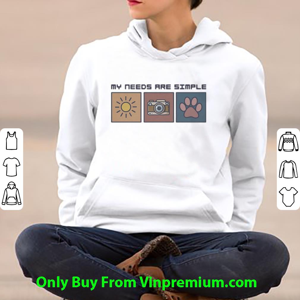 32d0b989 great i am a simple woman sunshine camera and dog shirt 4 - Great I Am A Simple Woman Sunshine Camera And Dog shirt