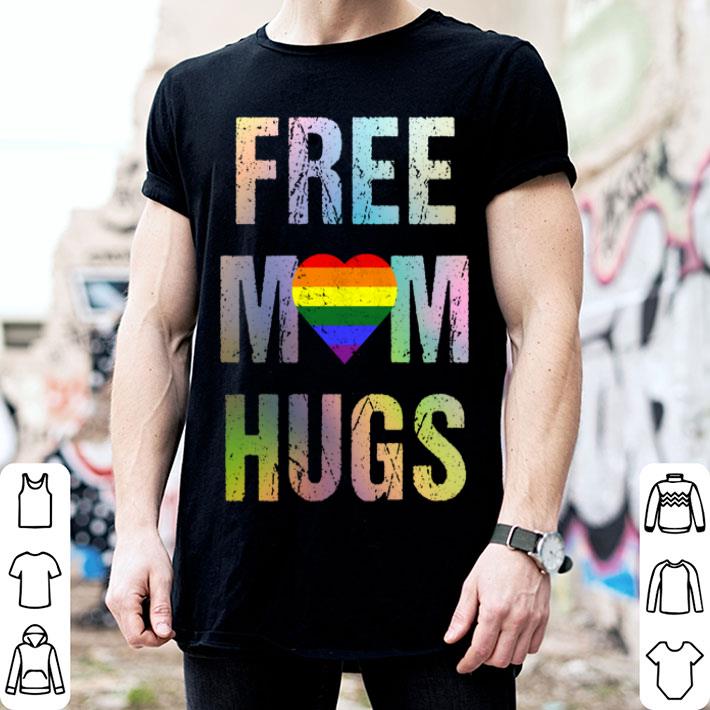 Free Mom Hugs LGBT Gay Pride Vintage Distressed Shirt