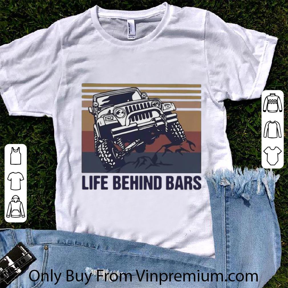 Official Vintage Jeep Life Behind Bars shirt