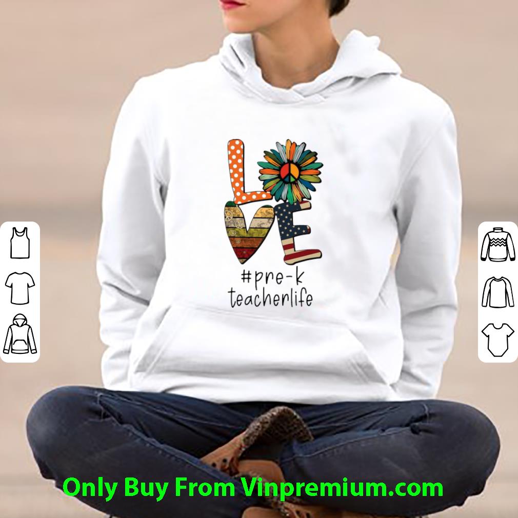 46475815 nice love hippie sunflower american flag pre k teacher life shirt 4 - Nice Love Hippie Sunflower American Flag Pre-k Teacher Life shirt