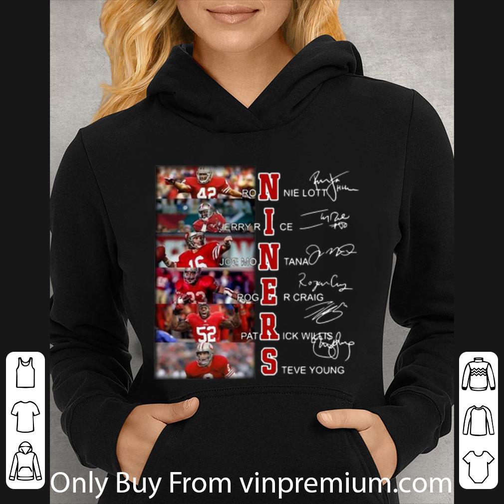 4c455e8a premium niners ronnie lott jerry rice joe montana signatures shirt 4 - Premium Niners Ronnie Lott Jerry Rice Joe Montana Signatures shirt