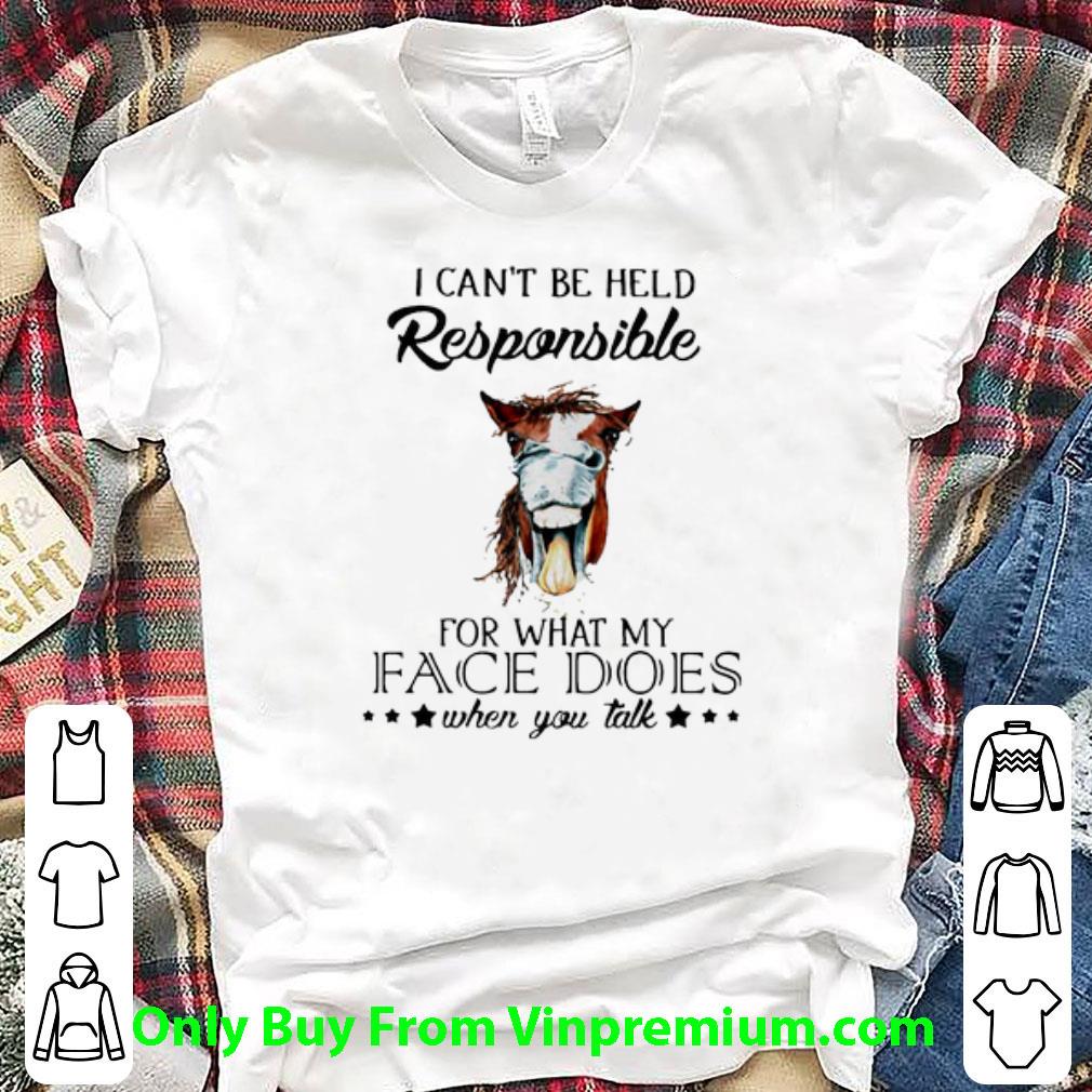 Hot Cow I Can’t Be Help Responsible For What My Face Does When You Talk shirt