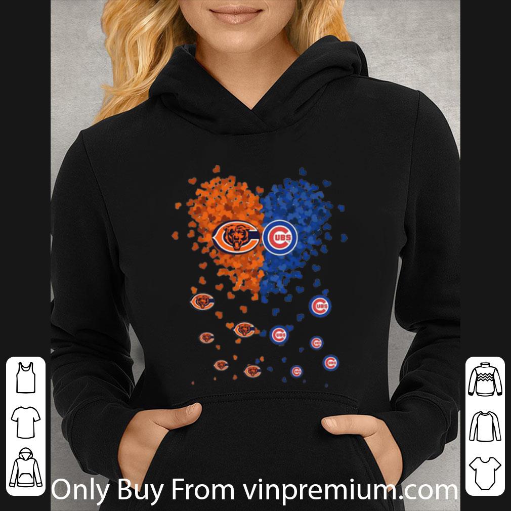 5c62bf55 great chicago bears and chicago cubs peice love hearts shirt 4 - Great Chicago Bears And Chicago Cubs Peice Love Hearts shirt