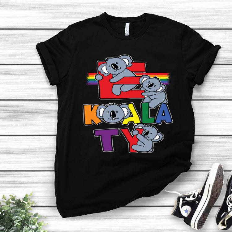 Ekoalaty Equality Gay Koala Bear Funny LGBT Rainbow Flag Shirt