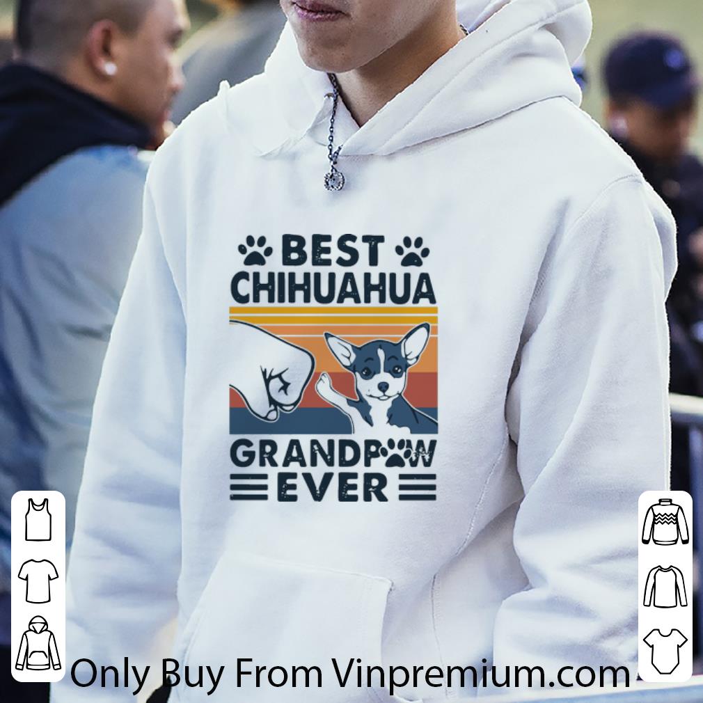 6a4951b1 original vintage best chihuahua grandpaw ever father s day shirt 4 - Original Vintage Best Chihuahua Grandpaw Ever Father's Day shirt