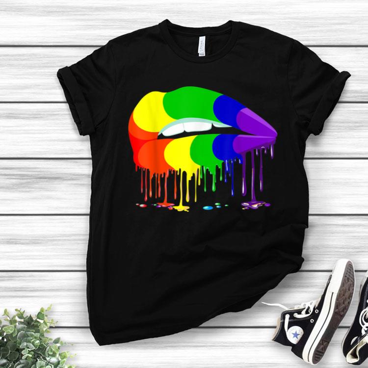Lgbt Gay Homosexual Lesbian Rainbow Lips Pride Shirt