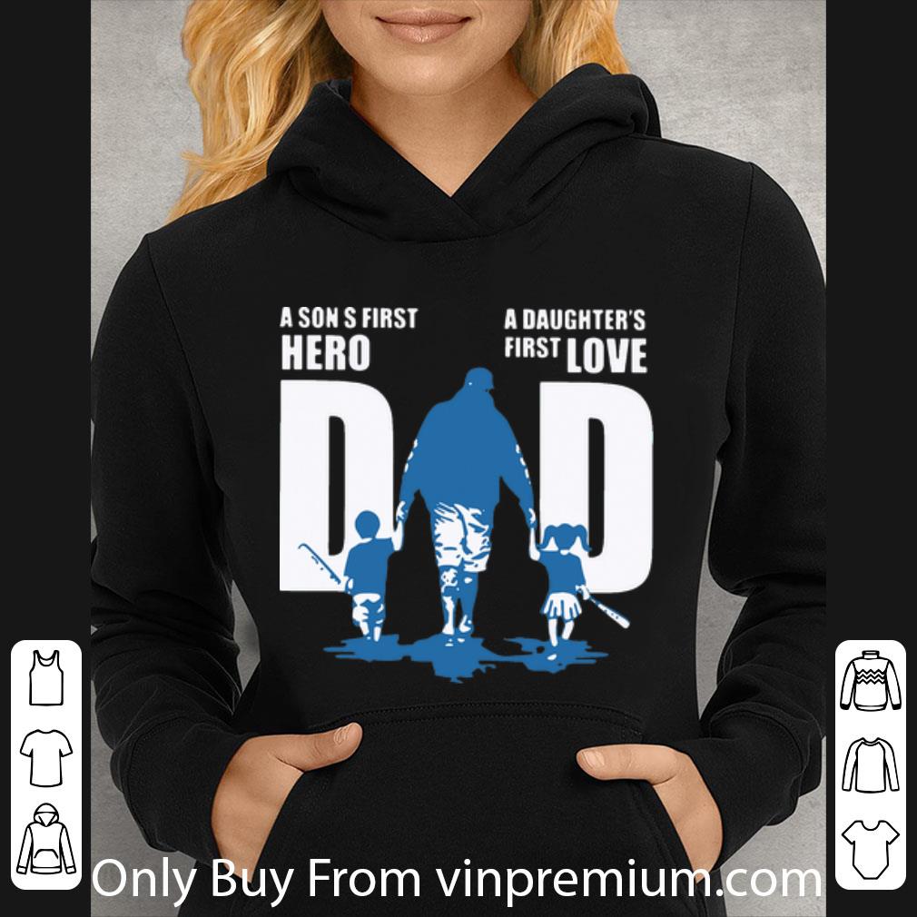 70a2e2f8 top baseball dad a son s first hero a daughter s first love father s day shirt 4 - Top Baseball Dad A Son S First Hero A Daughter’s First Love Father's Day shirt