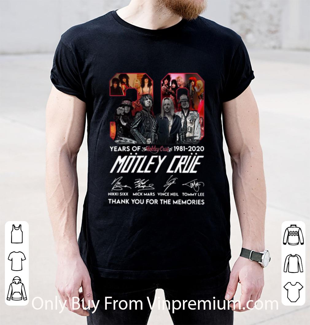 Premium 39 Years Of Motley Crue Thank You For The Memories Signature shirt