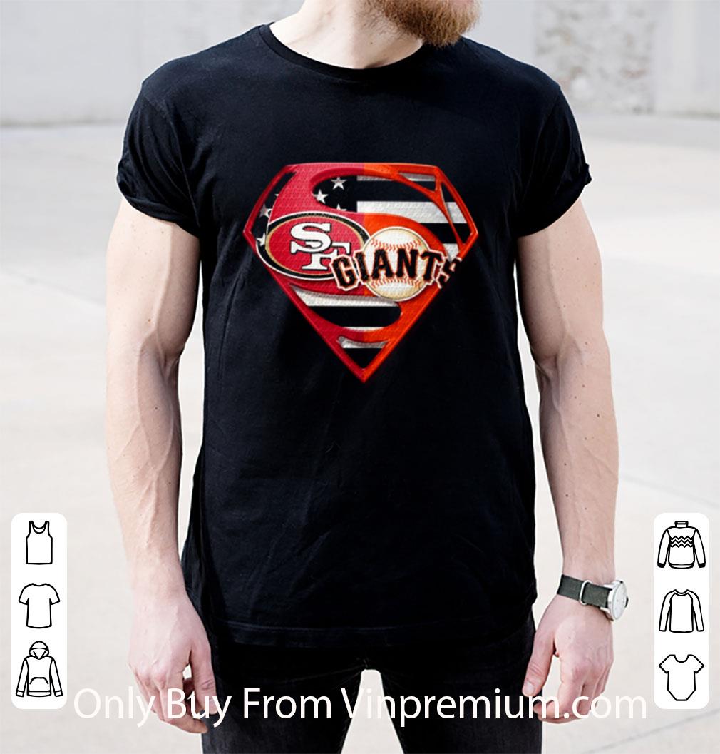 Awesome San Francisco 49ers And New York Giants Inside Superman shirt