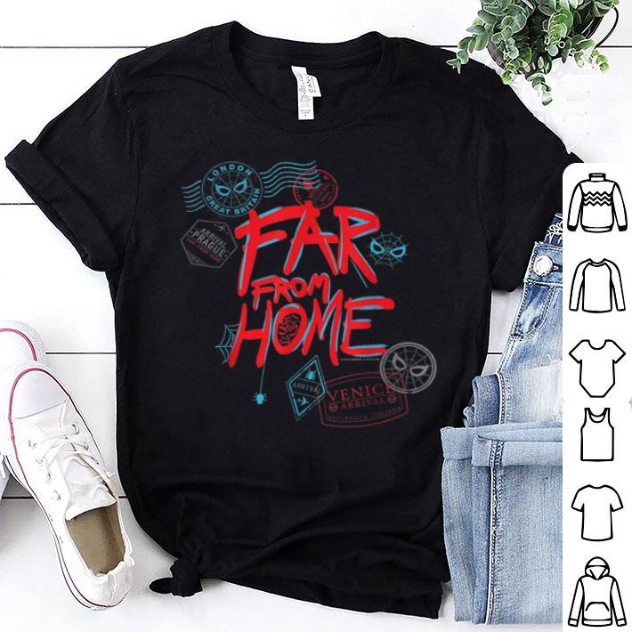 Spider Man Far From Home Passport Stamps Shirt