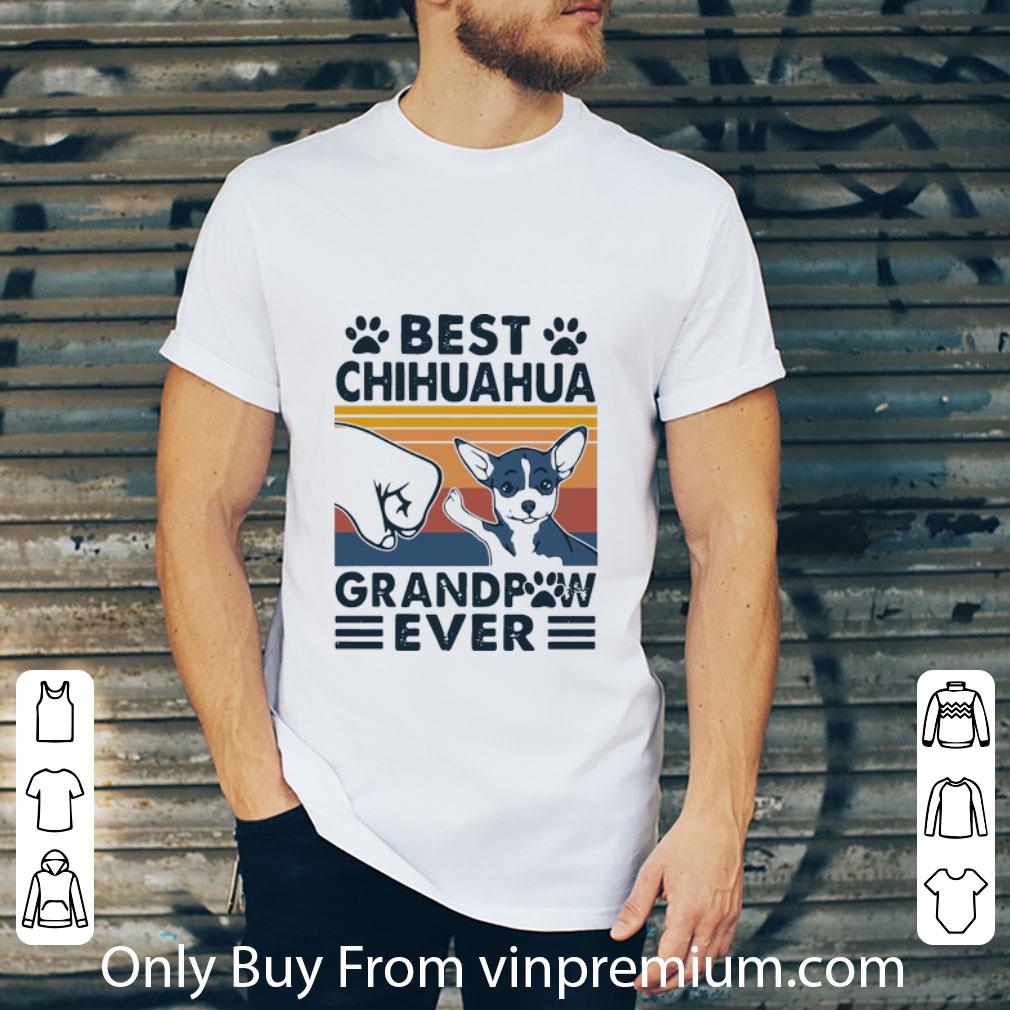 Original Vintage Best Chihuahua Grandpaw Ever Father's Day shirt