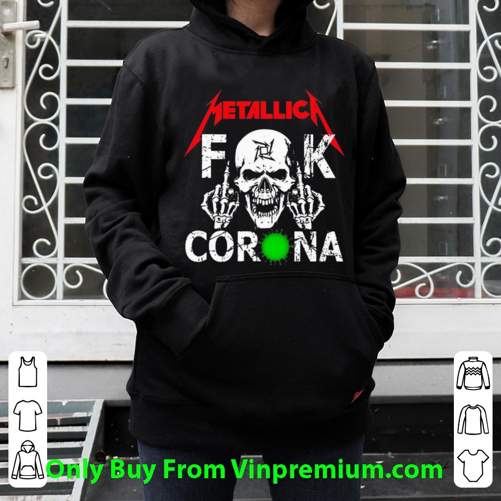 acfdadf8 hot skull metallica fuck corona covid 19 shirt 4 - Hot Skull Metallica Fuck Corona Covid-19 shirt