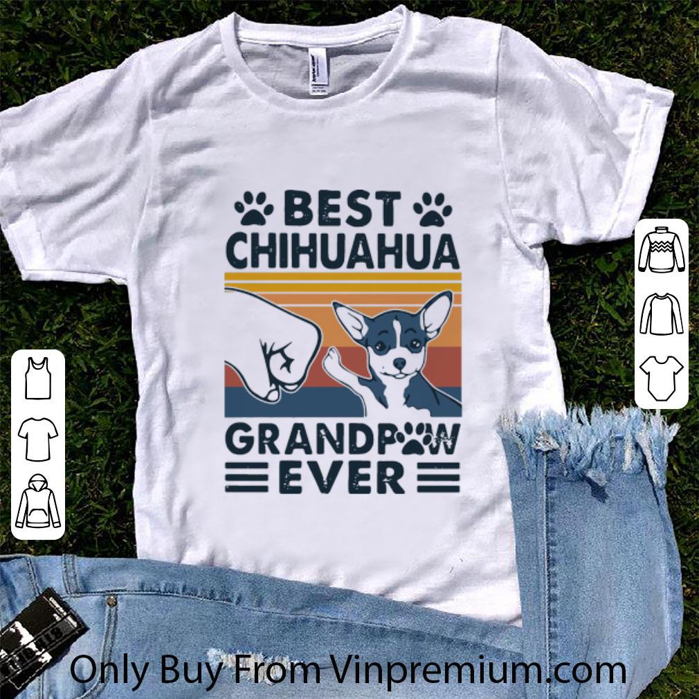 Original Vintage Best Chihuahua Grandpaw Ever Father's Day shirt