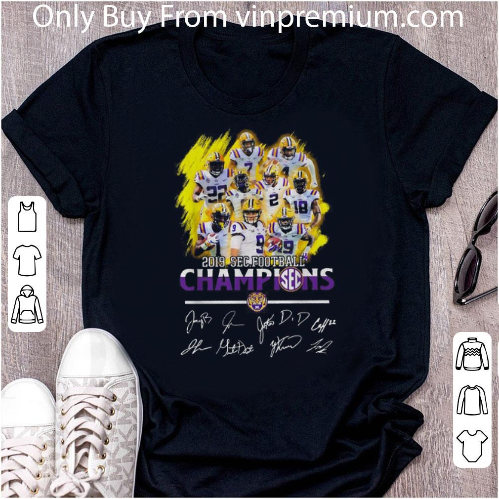 Original LSU Tigers 2019 Sec Football Champions Signature shirt