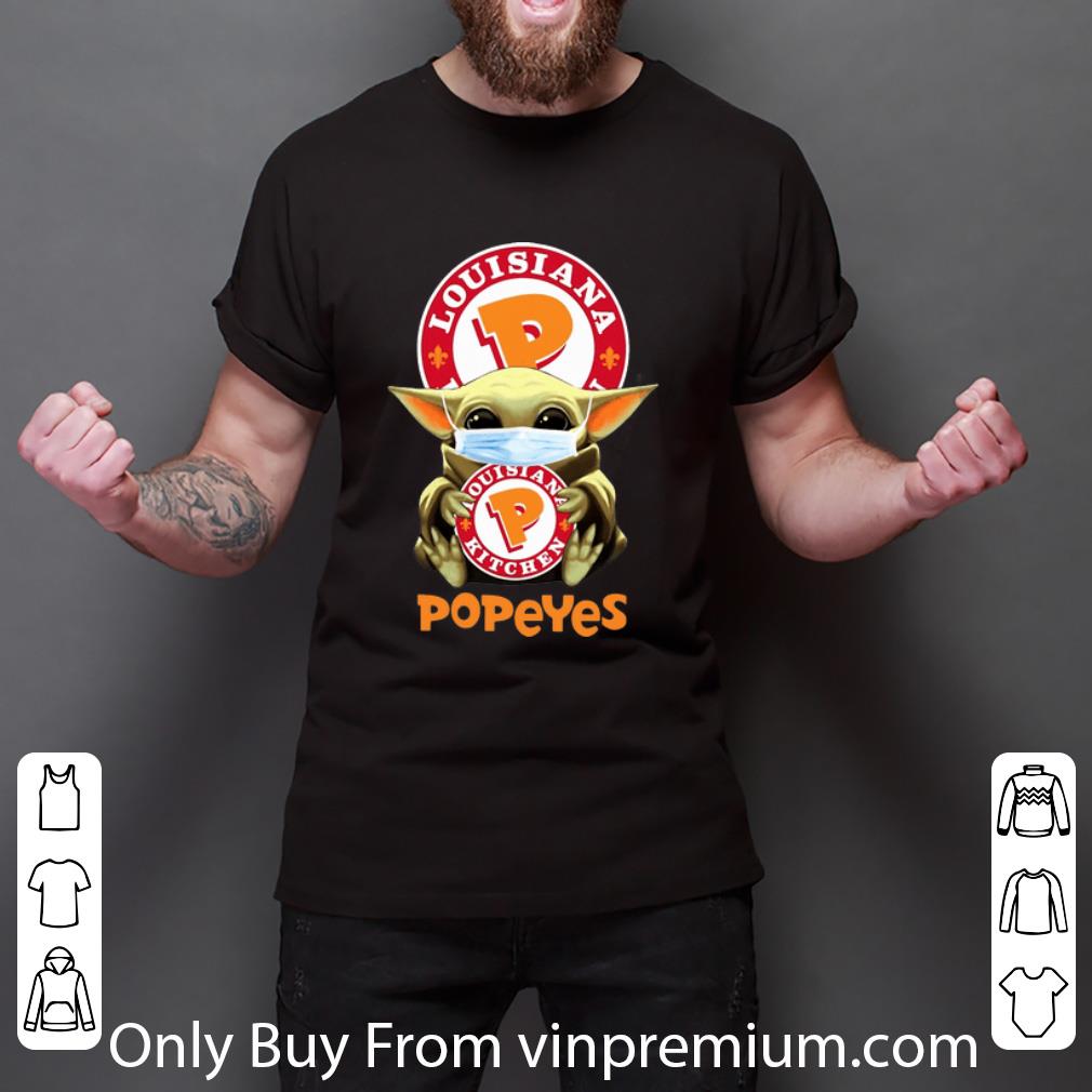 Top Star Wars Baby Yoda Mask Popeyes Louisiana Kitchen Covid-19 shirt Top Star Wars Baby Yoda Mask Popeyes Louisiana Kitchen Covid-19 shirt
