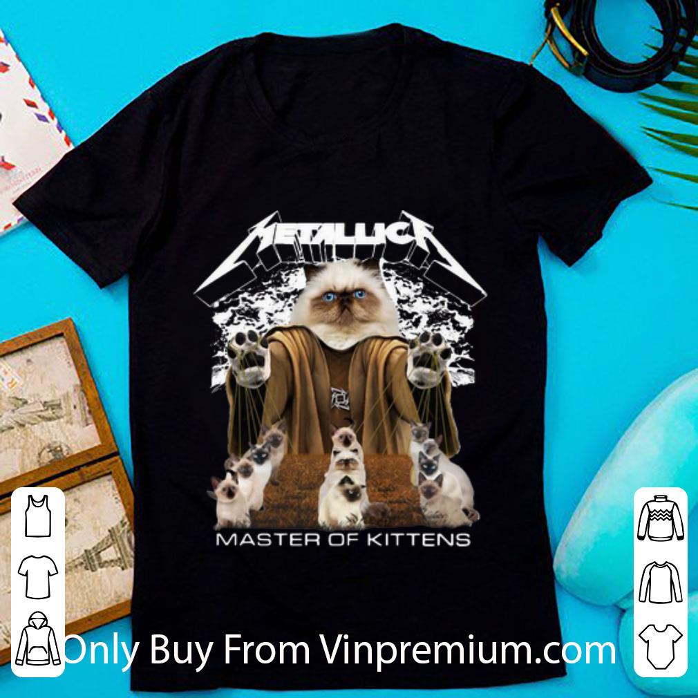 Pretty Metallica Siamese Cats Master Of Kittens Cat Lovers shirt