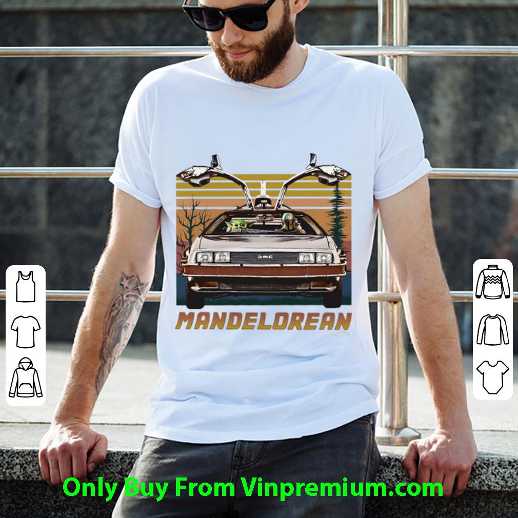 Original Vintage Star Wars Baby Yoda And Mandalorian Driving shirt Original Vintage Star Wars Baby Yoda And Mandalorian Driving shirt