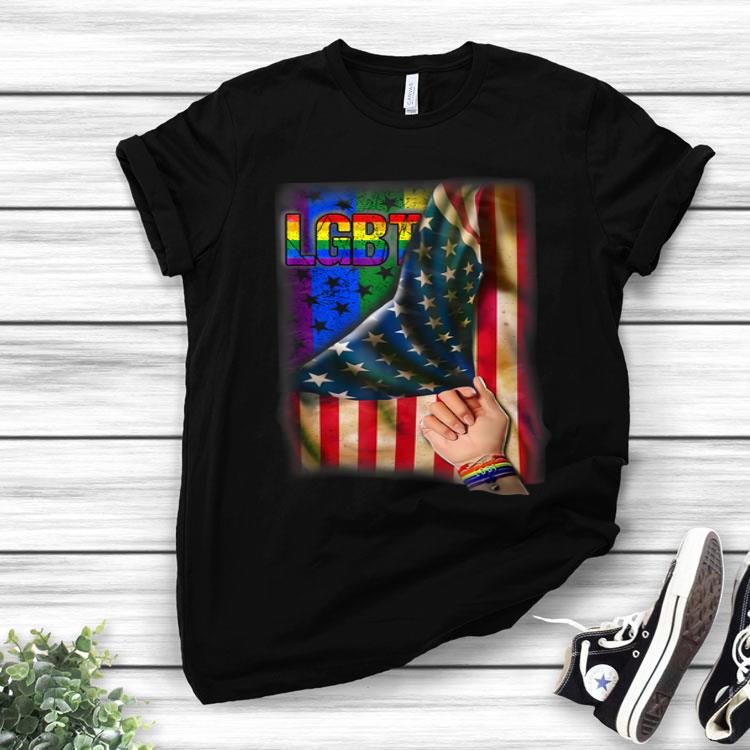 LGBT Flag Amrerican Flag Awesome Pride Shirt