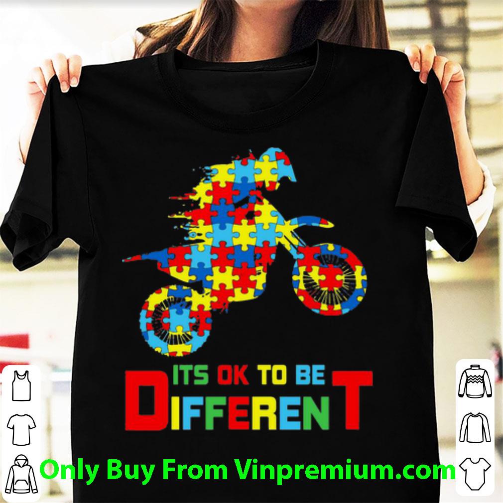 Pretty Motorbike It’s Ok To Be Different Autism shirt