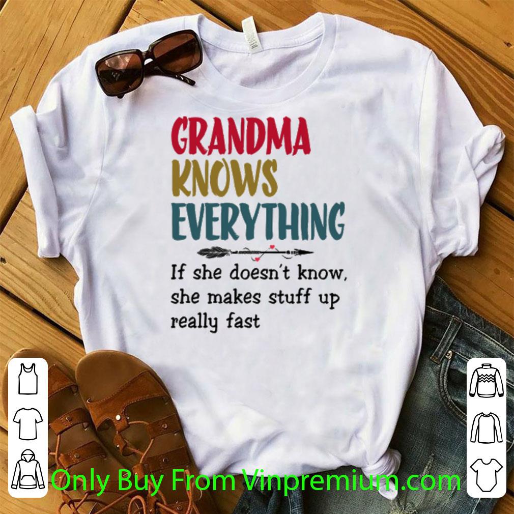 Premium Vintage Grandma Knows Everything If She Doesn’t Know She Makes shirt