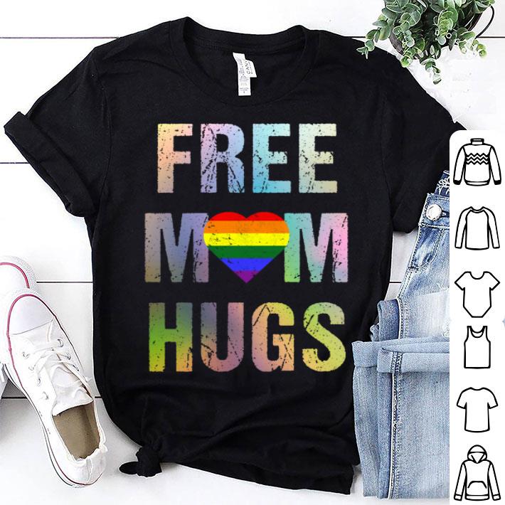 Free Mom Hugs LGBT Gay Pride Vintage Distressed Shirt
