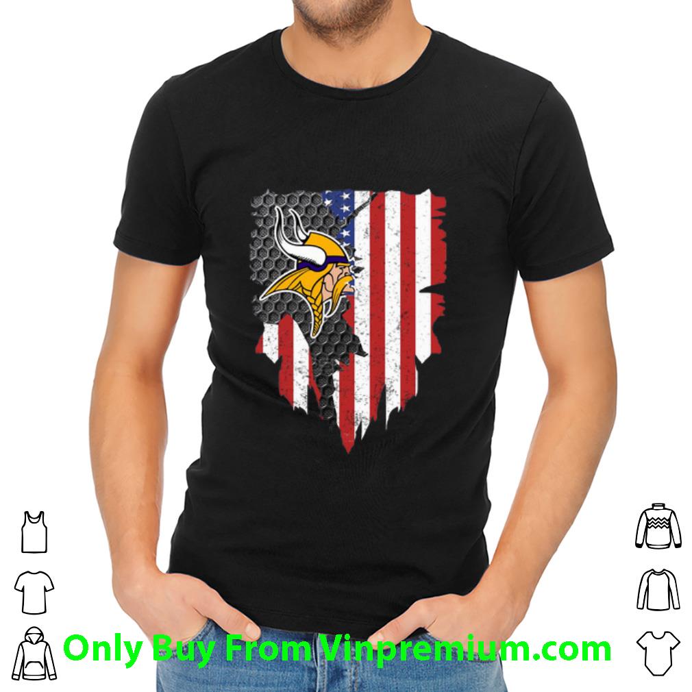 Awesome Minnesota Vikings American Flag shirt