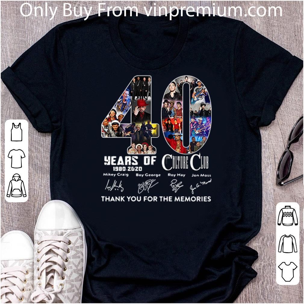 Premium 40 Years Of Culture Club 1980-2020 Signatures shirt