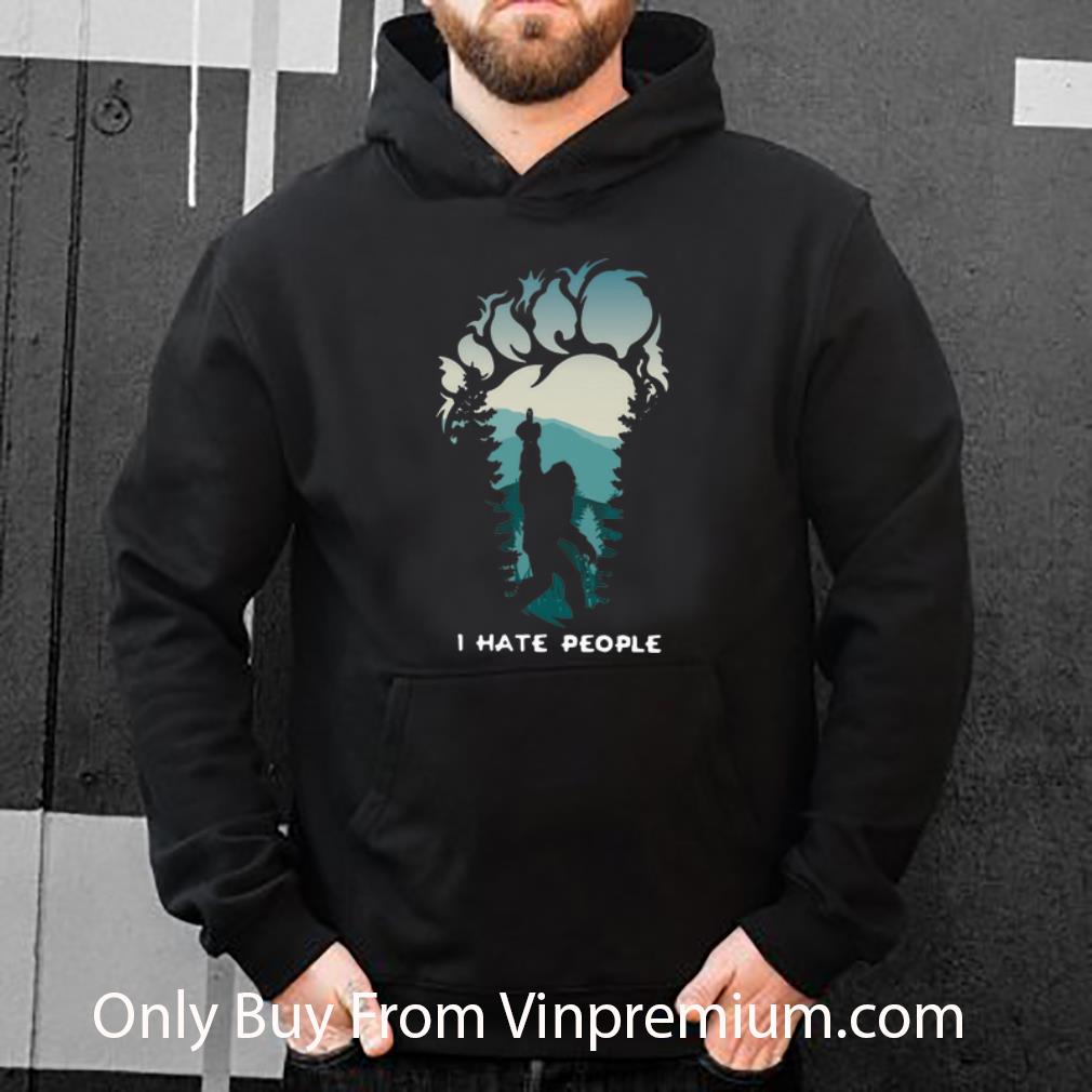 09cef8b4 top bigfoot i hate people middle finger shirt 4 - Top Bigfoot I Hate People Middle Finger shirt