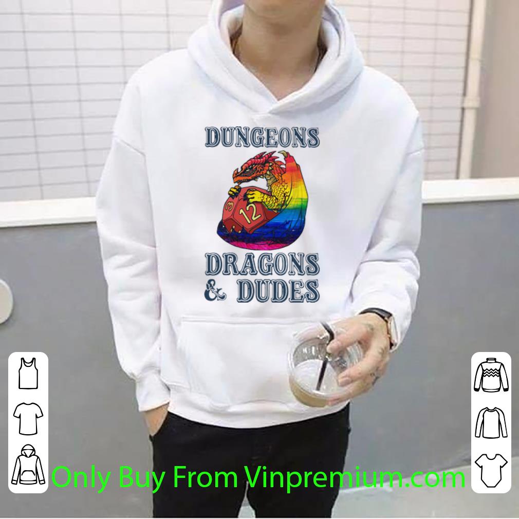 12ba175c original dungeons dragons and dudes lgbt rainbow dragon shirt 4 - Original Dungeons Dragons And Dudes LGBT Rainbow Dragon shirt