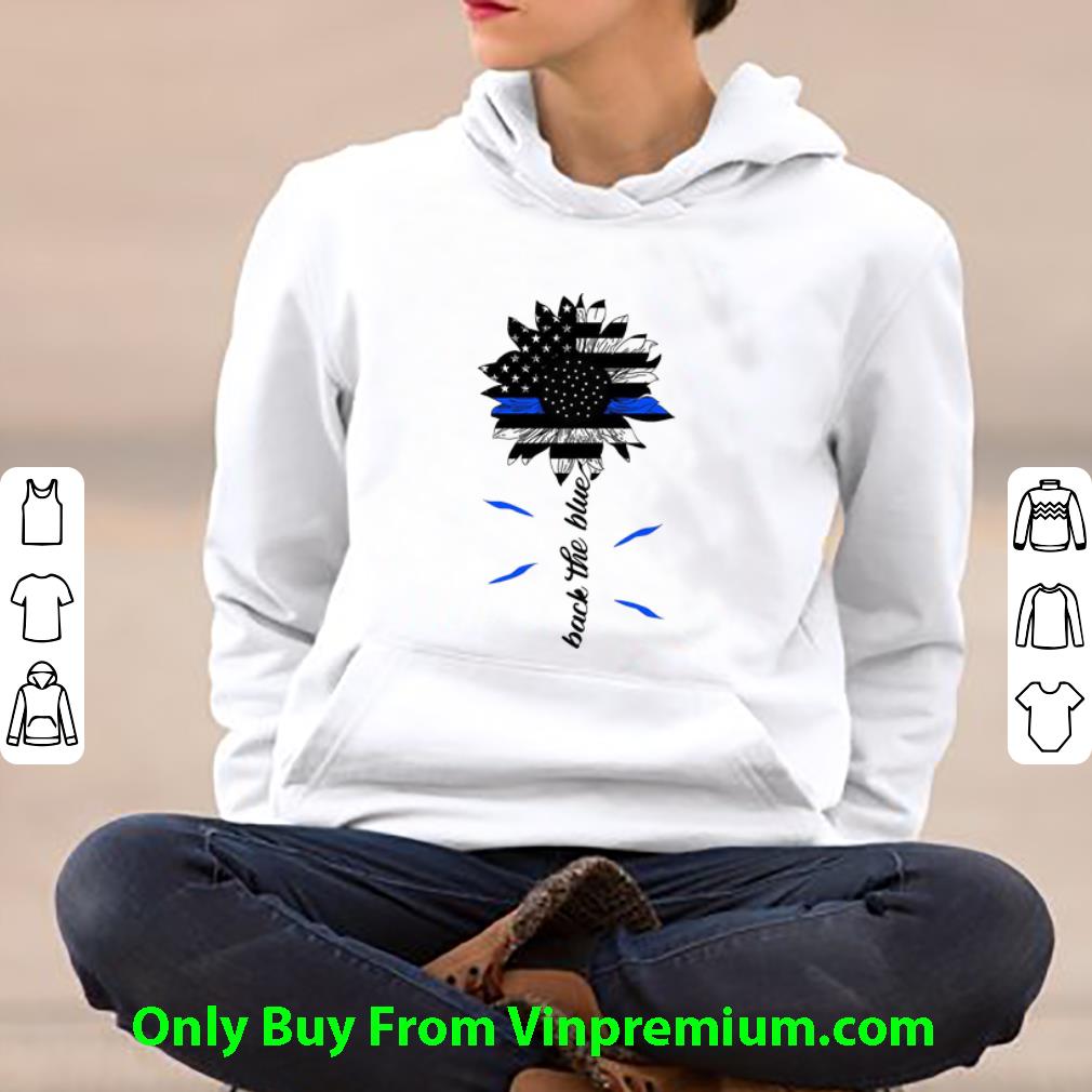 1f55fc0c official sunflower back the blue line flag shirt 4 - Official Sunflower Back The Blue Line Flag shirt