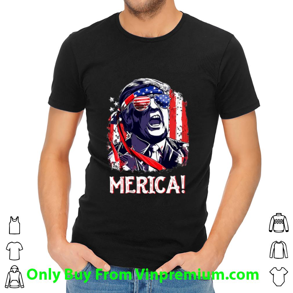 Top Merica Donald Trump American Flag 4th Of July shirt