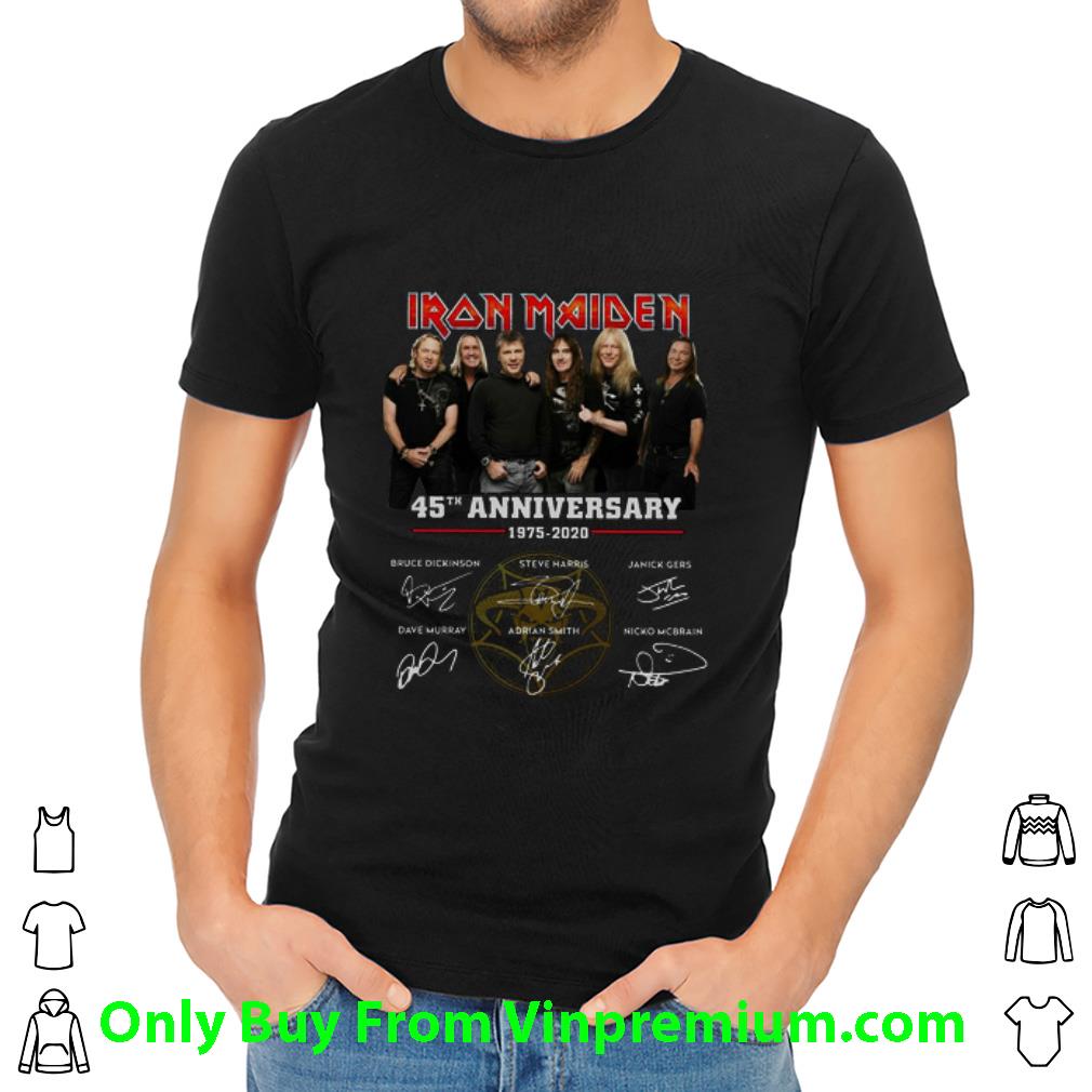 Official Iron Maiden 45th Anniversary Signatures shirt