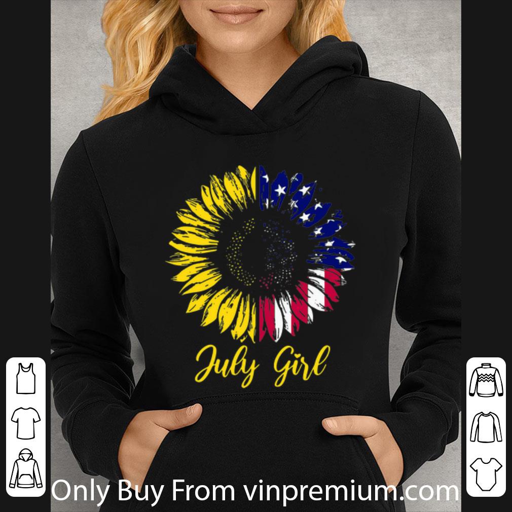 57382ed1 great sunflower july girl american flag shirt 4 - Great Sunflower July Girl American Flag shirt