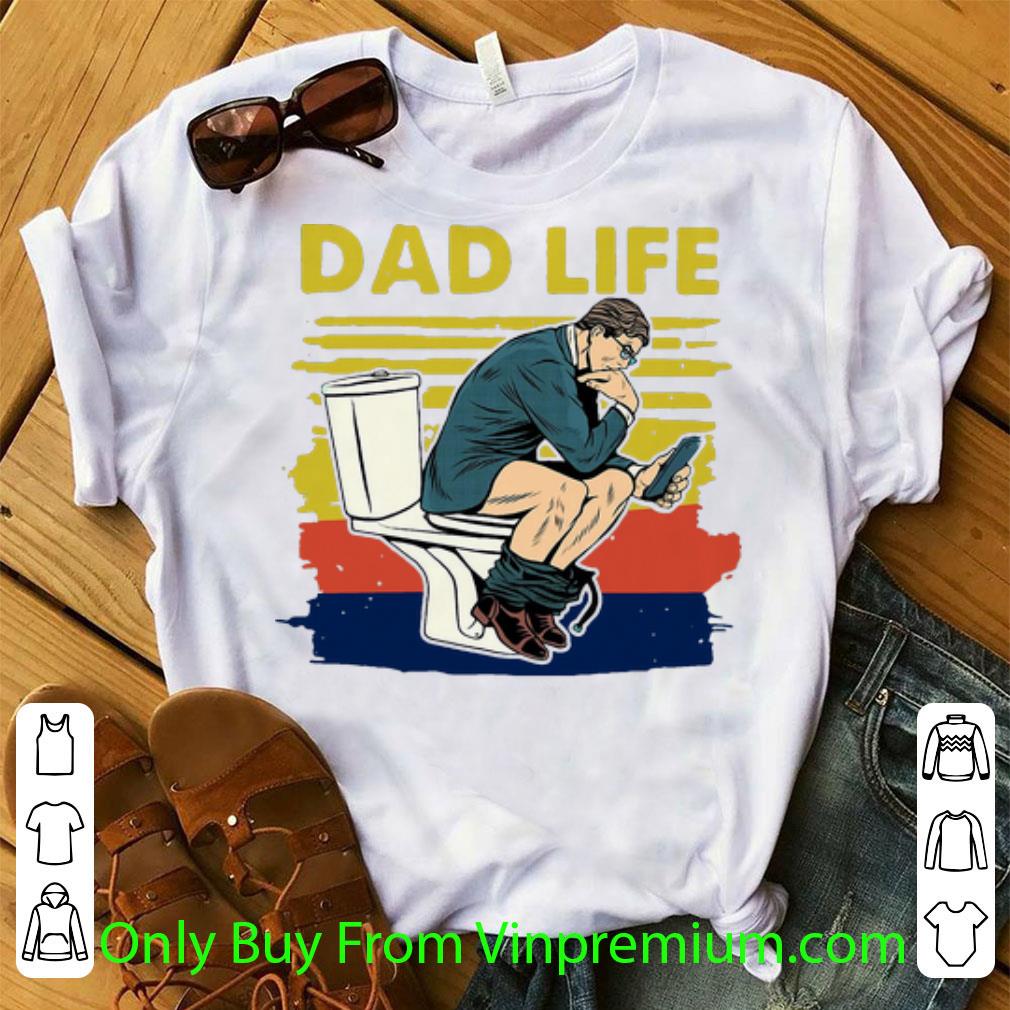 Premium Vintage Businessman Thinker On Toilet Dad Life shirt