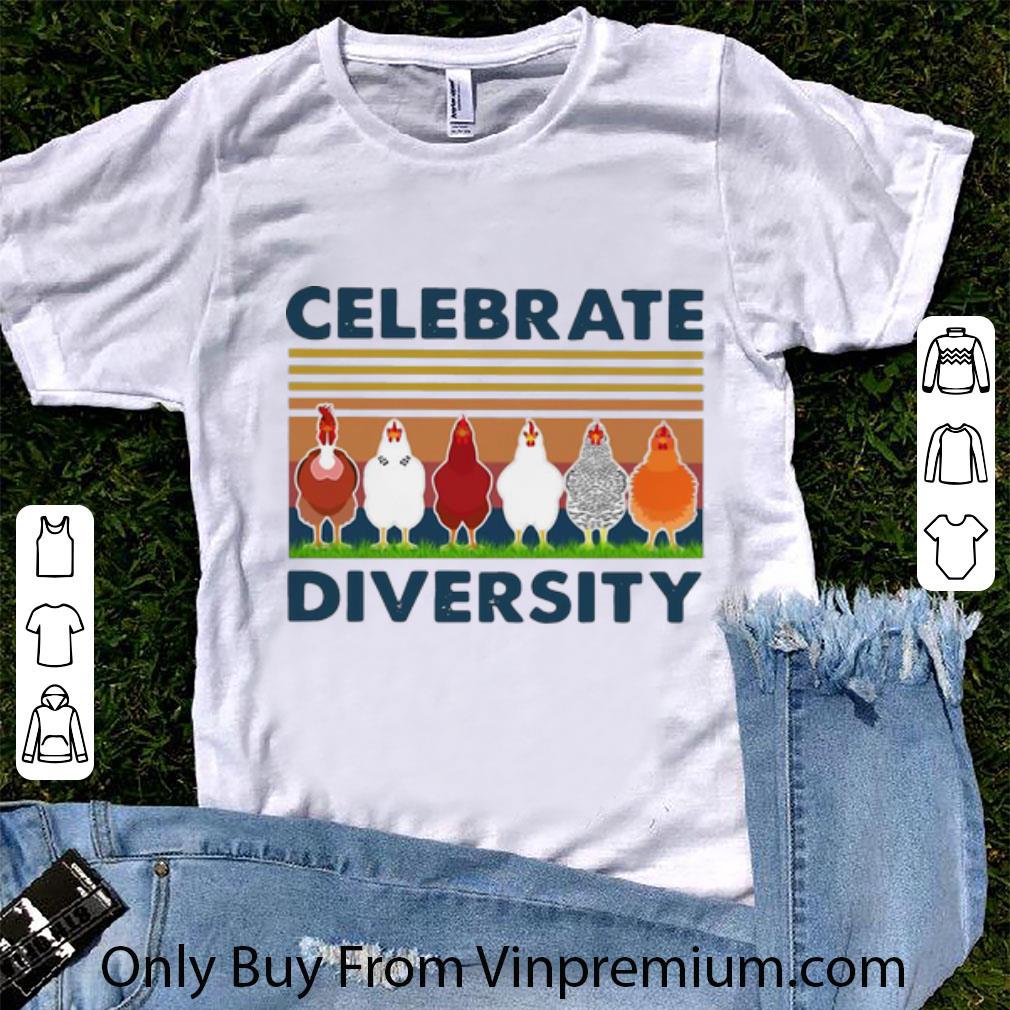 Hot Vintage Chicken Celebrate Diversity shirt