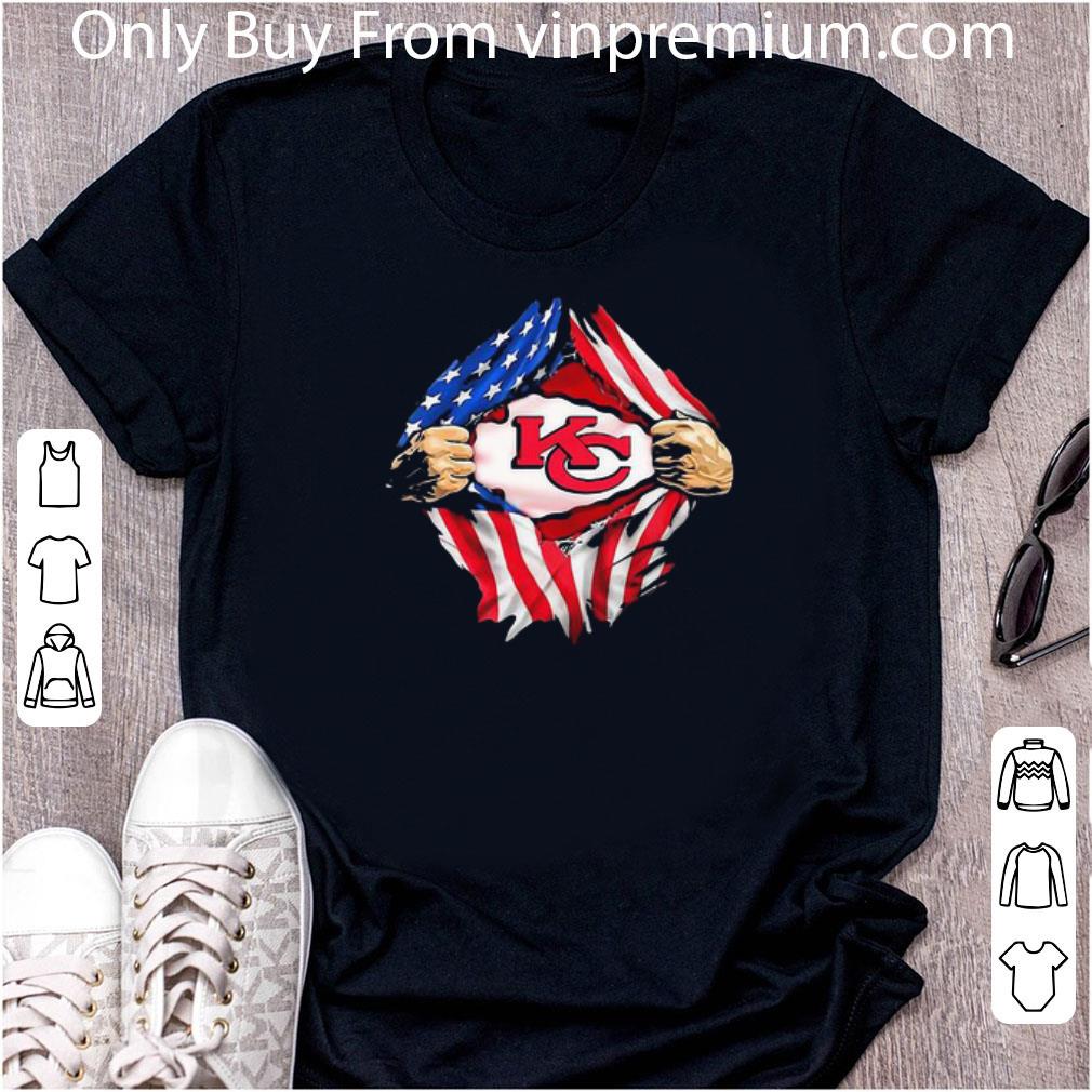 Pretty Blood Inside Me Kansas City Chiefs American Flag shirt