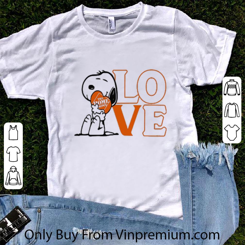 Official Snoopy Hug Heart Love The Home Depot shirt