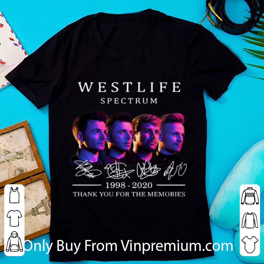 Official Westlife Spectrum Thank You For The Memories Signatures shirt