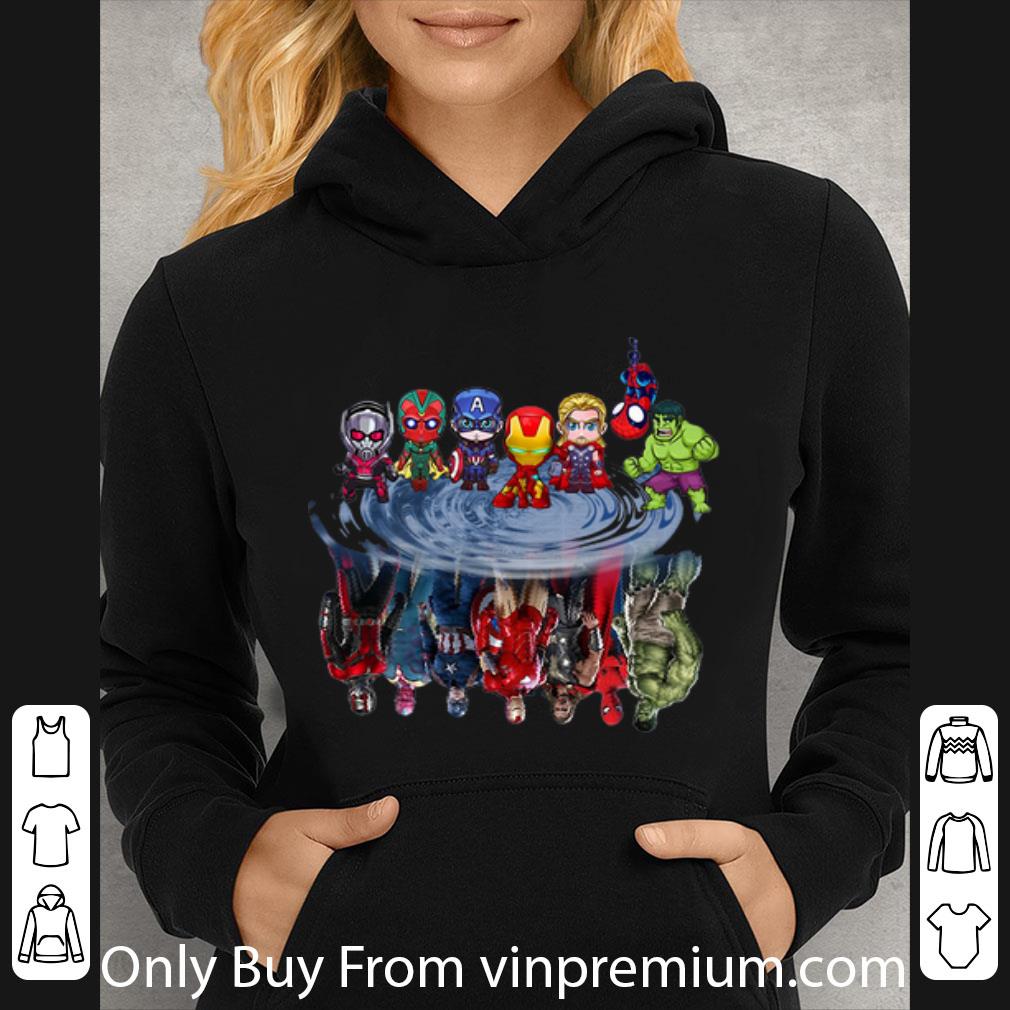 97dd297d official avengers iron man spider man thor hulk captain water reflection shirt 4 - Official Avengers Iron Man Spider Man Thor Hulk Captain Water Reflection shirt