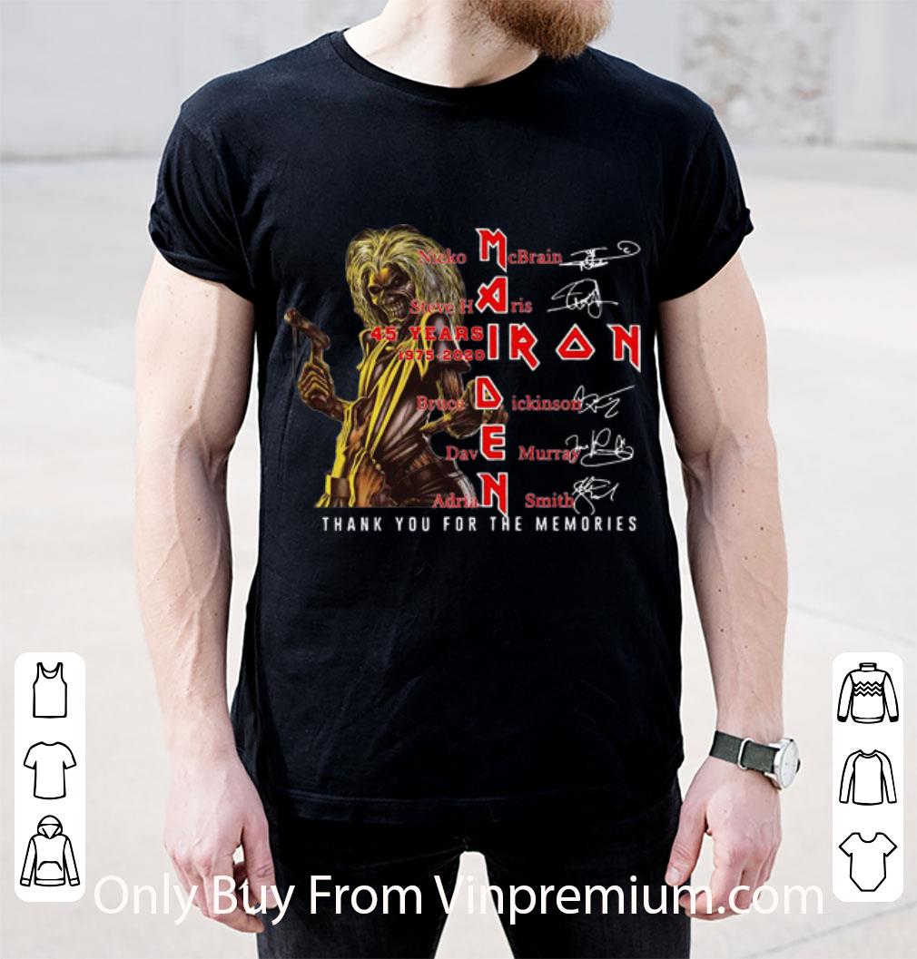 Official Iron Maiden 45 Years Thank You For The Memories Signatures shirt