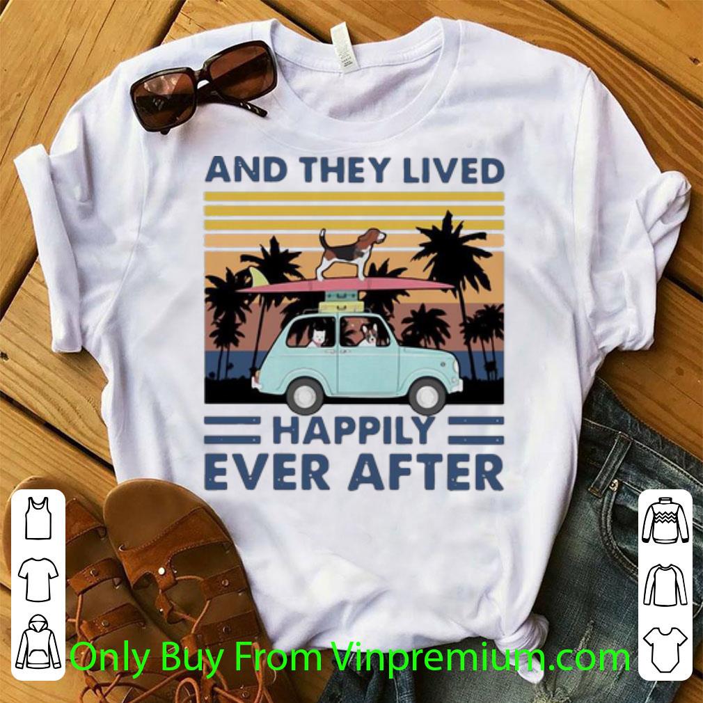 Official Vintage And They Lived Happily Ever After Dog shirt