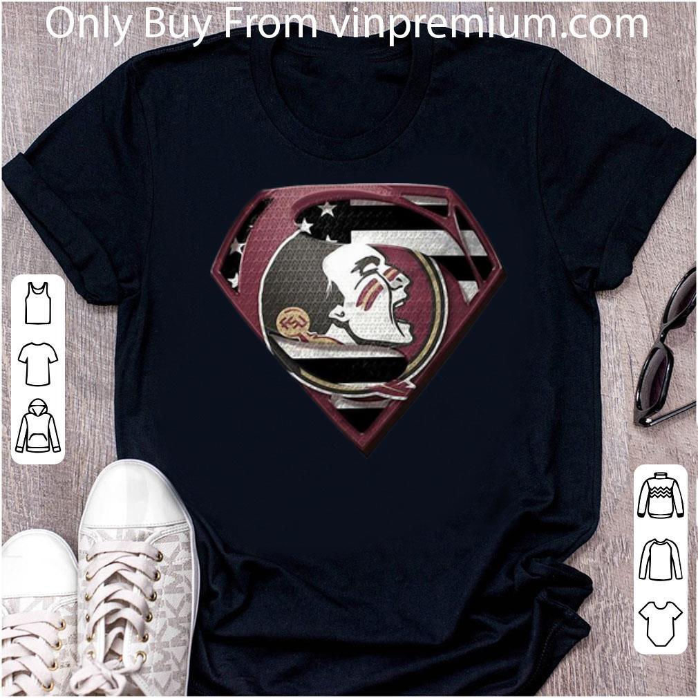 Premium Superman Florida State Seminoles American Flag shirt