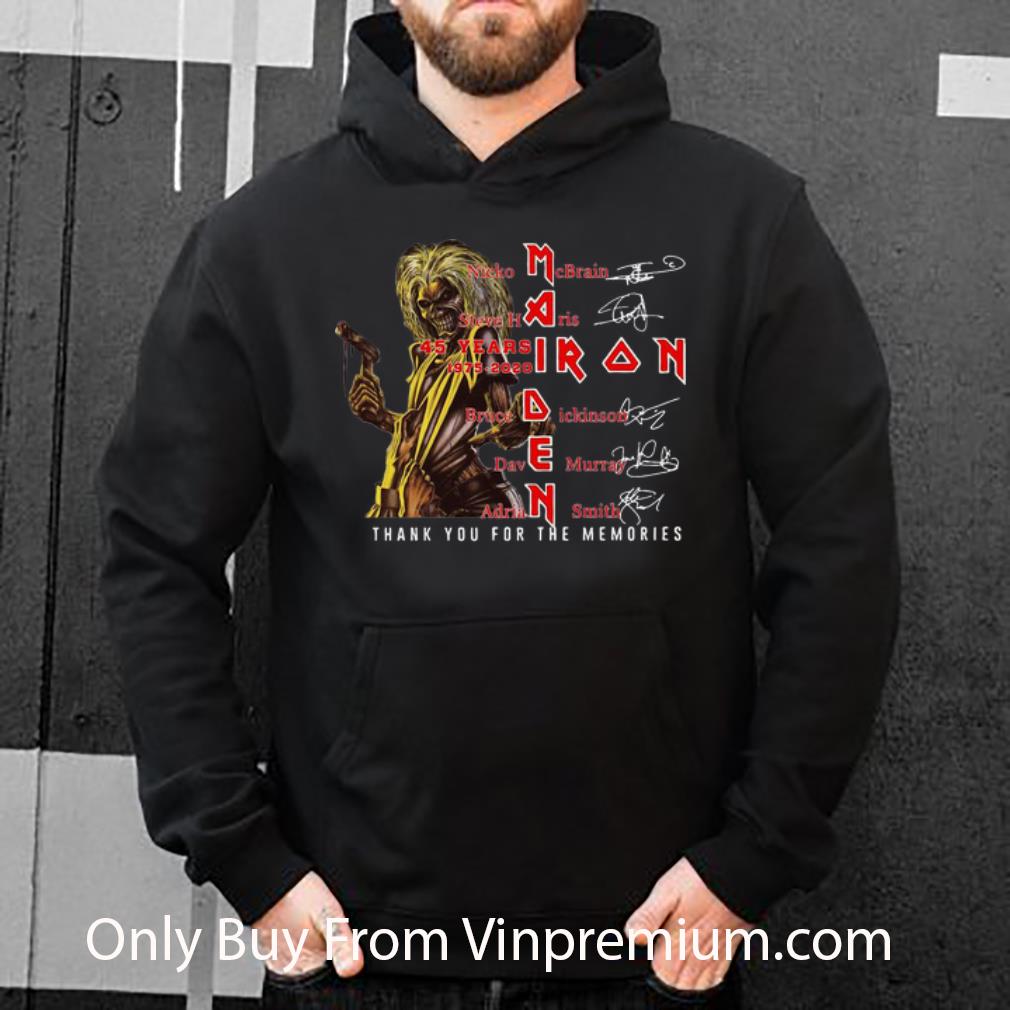f70bf750 official iron maiden 45 years thank you for the memories signatures shirt 4 - Official Iron Maiden 45 Years Thank You For The Memories Signatures shirt