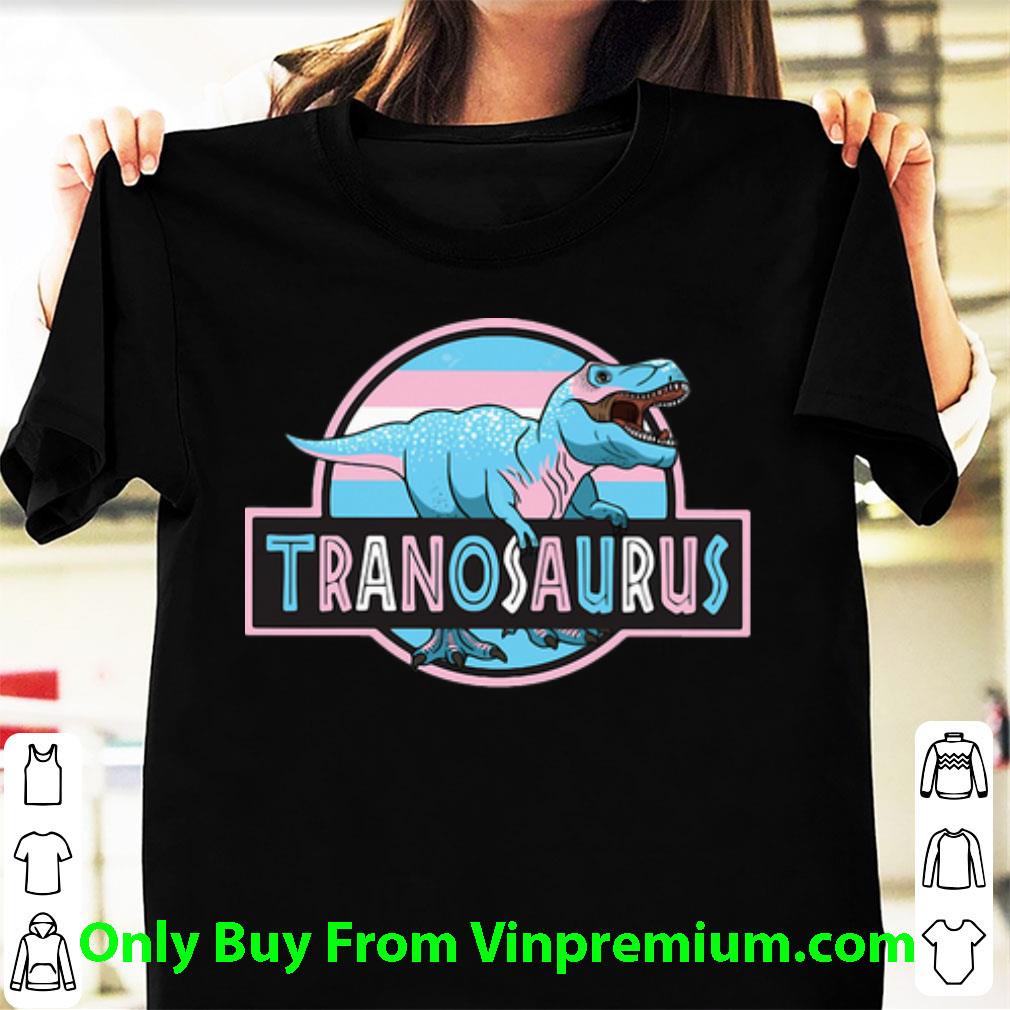 Top LGBT Tranosaurus Transgender Flag Tyrannosaurus shirt