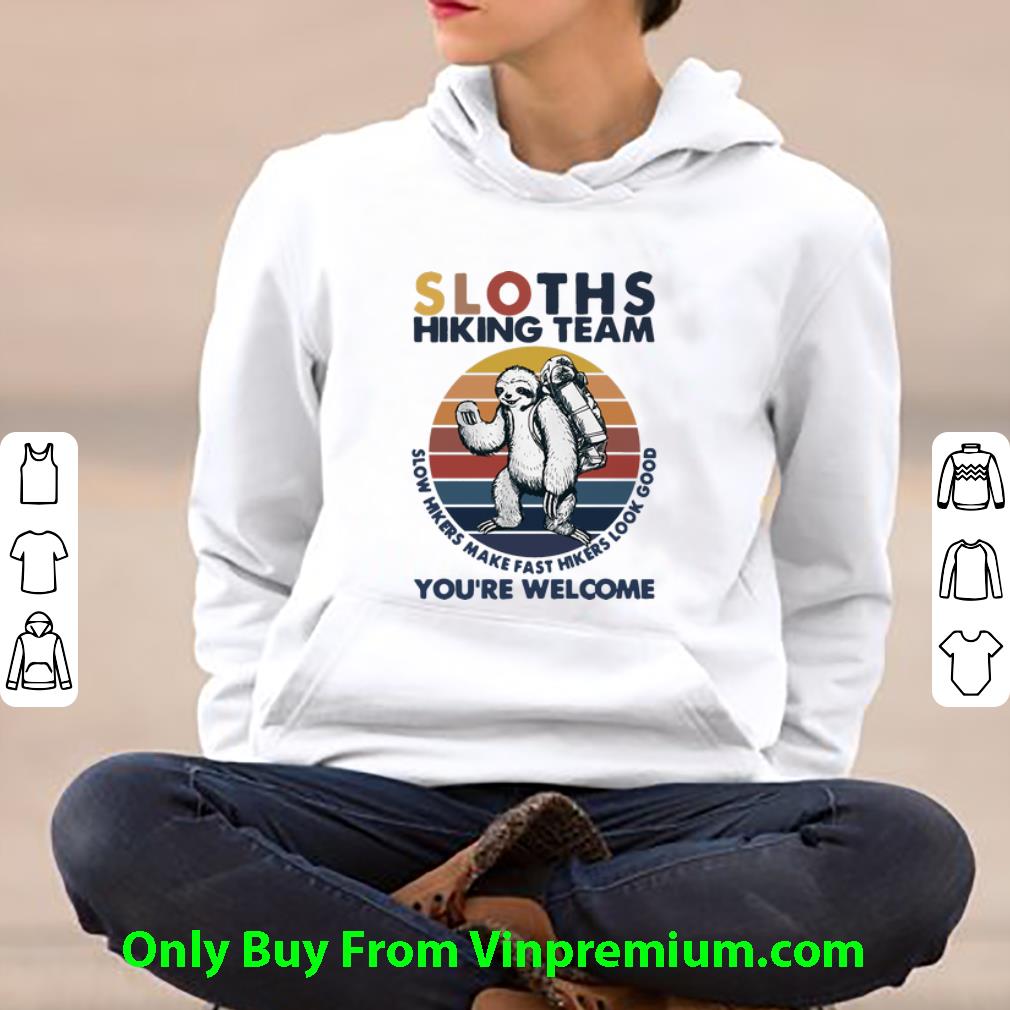 14231bcc top vintage sloths hiking team you re welcome shirt 4 - Top Vintage Sloths Hiking Team You’re Welcome shirt