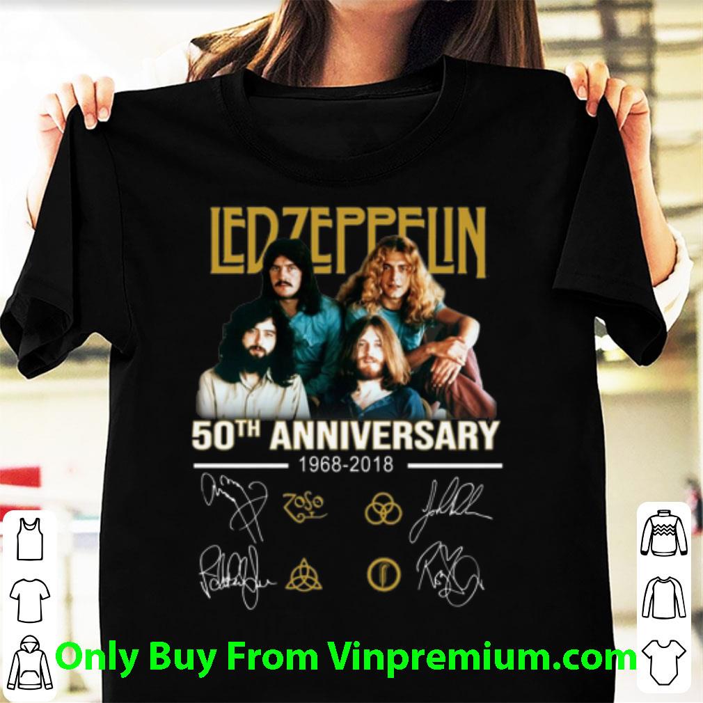 Great 50th Anniversary Ledzeppelin 1968-2018 Signatures shirt