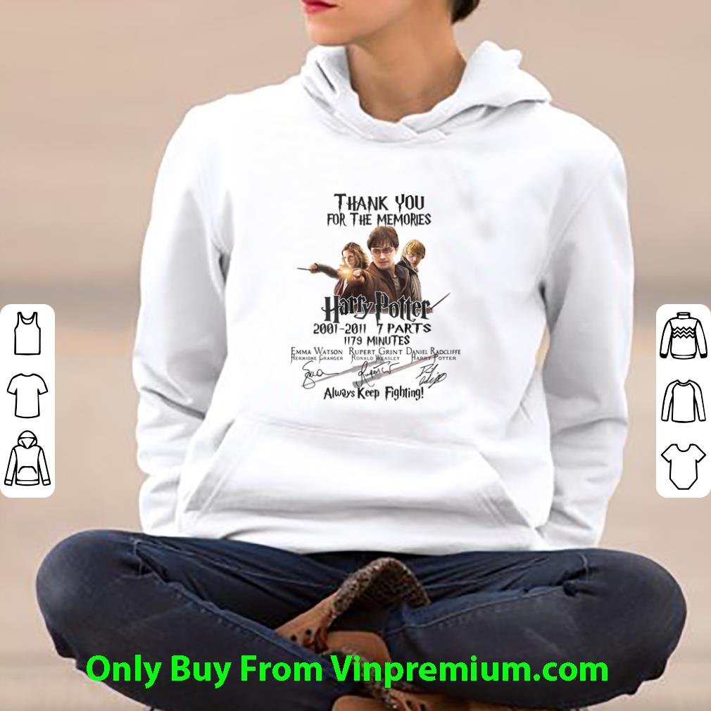 3d3a342c official thank you for the memories harry potter always keep fighting shirt 4 - Official Thank You For The Memories Harry Potter Always Keep Fighting shirt