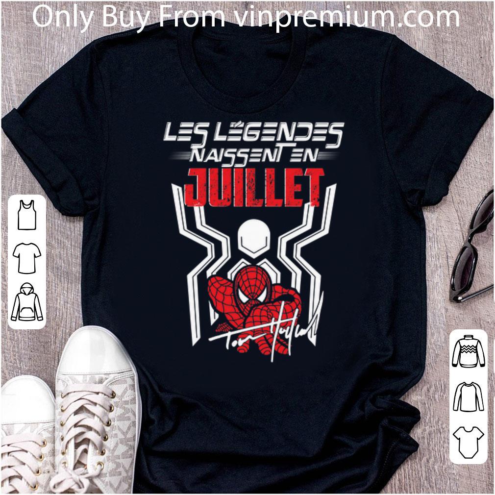 Hot Spiderman Les Legendes Naissent En Juilllet Signature shirt